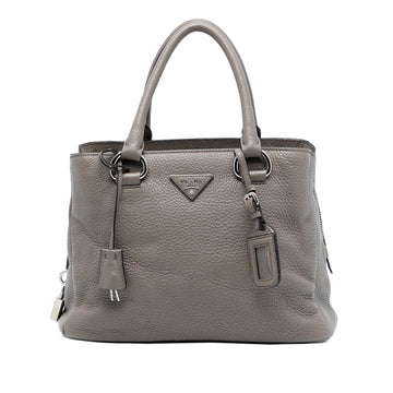Prada Vitello Daino Zip Top Convertible Tote
