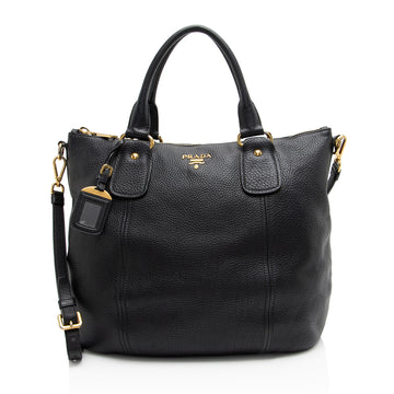 Prada Vitello Daino Zip Top Tote
