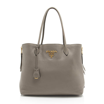 Prada Vitello Diano Top Handle Shopper Tote