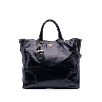 Prada Vitello Shine Open Convertible Tote