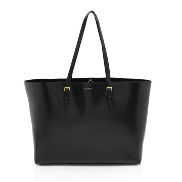 Saint Laurent Boucle Embossed Leather Shopping Tote (SHF-vDDdVh)
