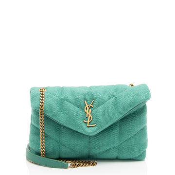 Saint Laurent Canvas Monogram Puffer LouLou Toy Shoulder Bag (SHF-mJ1fT5)