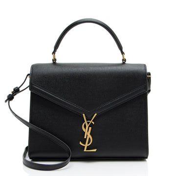 Saint Laurent Grain de Poudre Monogram Cassandra Medium Top Handle