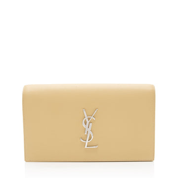Saint Laurent Grain de Poudre Monogram Kate Clutch (SHF-y0Ya4u)