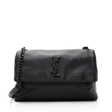 Saint Laurent Grain de Poudre Monogram West Hollywood Medium Flap Bag (SHF-rzShyo)