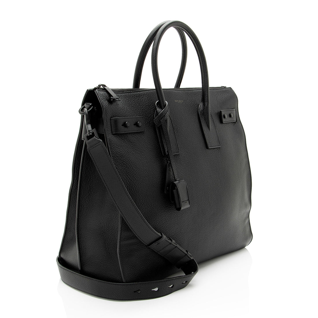 Saint Laurent Grained Calfskin Thin Sac De Jour Large Tote