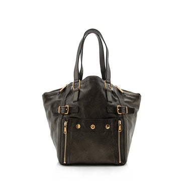 Saint Laurent Leather Downtown Small Tote - FINAL SALE (SHF-13914)