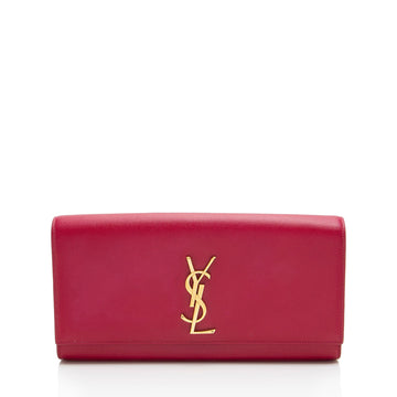Saint Laurent Grain de Poudre Monogram Kate Clutch