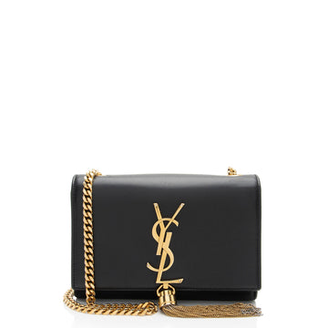 Saint Laurent Leather Monogram Kate Tassel Mini Shoulder Bag