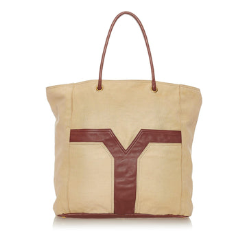 Saint Laurent Lucky Chyc Canvas Tote Bag (SHG-27947)