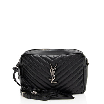 Saint Laurent Matelasse Calfskin Monogram Lou Camera Bag (SHF-ZcEqKL)
