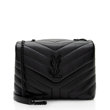 Saint Laurent Matelasse Calfskin Monogram LouLou Chain Small Crossbody (SHF-acKu6w)
