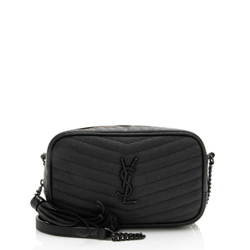 Saint Laurent Matelasse Grain de Poudre Monogram Lou Mini Camera Bag