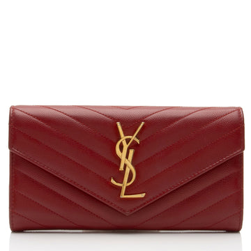 Saint Laurent Matelasse Grain de Poudre Monogram Wallet (SHF-dJjYdi)