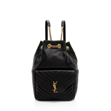 Saint Laurent Matelasse Lambskin Monogram Joe Backpack (SHF-C9THXn)