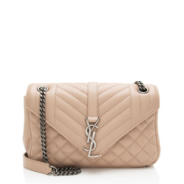 Saint Laurent Mixed Matelasse Calfskin Monogram Soft Medium Shoulder Bag