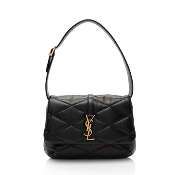 Saint Laurent Quilted Lambskin Monogram Le 57 Hobo (SHF-Yp8piY)