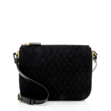 Saint Laurent Suede Monogram King Palm Crossbody Bag (SHF-eGBpnw)