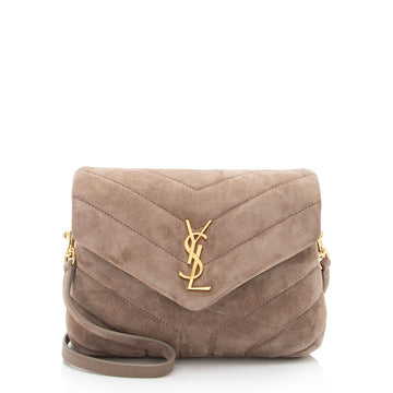 Saint Laurent Suede Monogram LouLou Toy Crossbody Bag (SHF-c1jm6y)