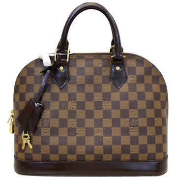 LOUIS VUITTON Alma Damier Ebene Handbag Brown