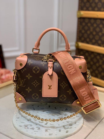 Top Quality Petite Malle Souple Monogram Canvas Pink For Women, WomenÂs Handbags, Shoulder And Crossbody Bags 7.9in/20cm Top Quality M45531