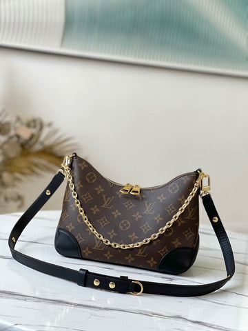 Top Quality Boulogne Monogram Canvas Black For Women,  Shoulder Bags 11.4in/29cm Top Quality M45831