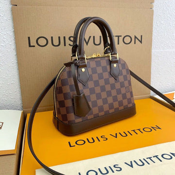 Top Quality Alma BB Damier Ebene Canvas For Women, WomenÂs Handbags, Shoulder And Crossbody Bags 9.3in/23.5cm Top Quality N41221