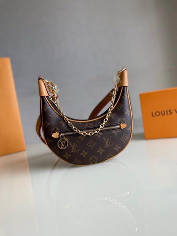 Top Quality Loop Monogram Canvas For Women,  Shoulder And Crossbody Bags 9.1in/23cm Top Quality M81098