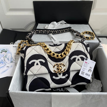 CHL 19 Large Top Qualityap Bag White/Black For Women Bags, Shoulder And Crossbody Bags 10.2in/26cm AS1161 B05179 NB405
