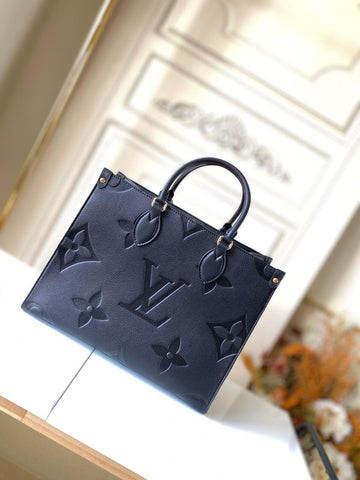 Top Quality Onthego MM Monogram Empreinte Tote Bag Black For Women 35cm Top Quality M45595
