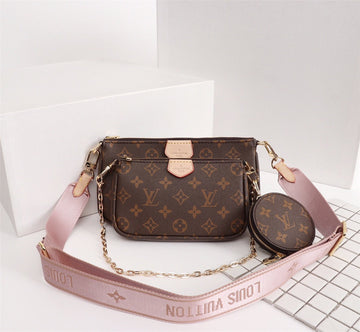 Top Quality Multi Pochette Accessoires Monogram Canvas Fall/Winter Collection M44840, Rose Clair