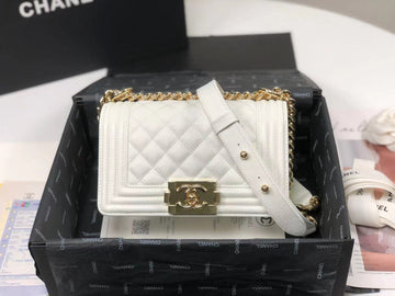 CHL Boy Top Qualityapbag White For Women 7.9in/20cm