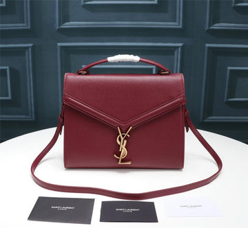 Top Quality Cassandra MeTop Qualityum Top Handle Bag In Grain De Poudre Embossed Rouge Legion For Women 9.6in/25cm 578000BOW0W6475