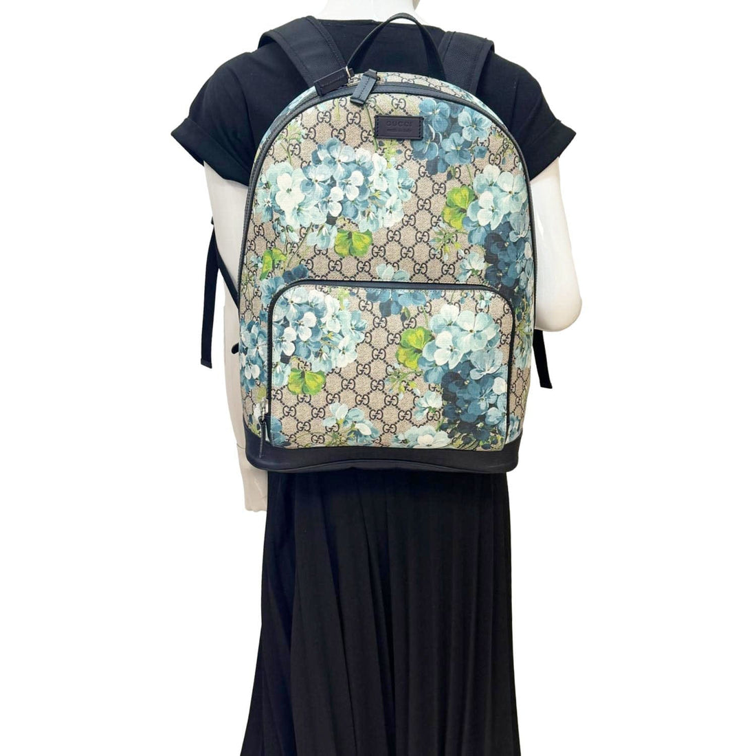 GUCCI Blooms Medium GG Supreme Monogram Backpack Beige 406370