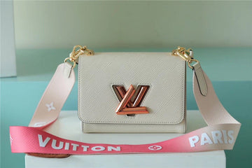 Top Quality Twist PM Bag, Shoulder and Cross Body Bags For Women Quartz White 7.5in/19cm Top Quality M59687