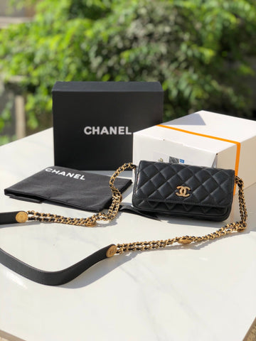CHLSmall Top Qualityap Bags Gold Hardware Black For Women Handbags, Shoulder Bags 7.5in/19.2cm