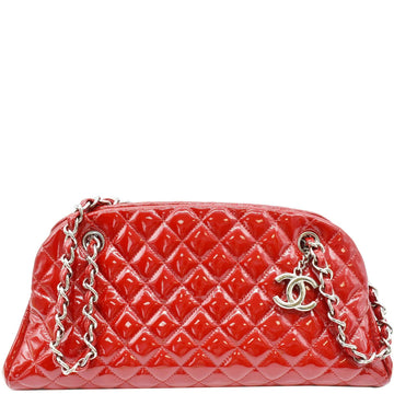 CHANEL Just Mademoiselle New 1:1 Rep Leather Bowling Bag Red