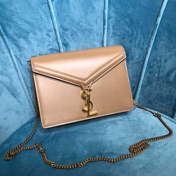YSSL Cassandra Medium Chain Bag Dark Beige For Women 8.7in/22cm YSLÂ 