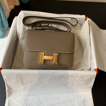 Top Quality Constance 23 Epsom Grey Galet For Women, WomenÂs Handbags, Shoulder Bags 9in/23cm