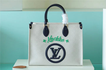 Top Quality Onthego MM Monogram Giant And Raffia White/ Black For Women,  Shoulder And Crossbody Bags 35cm/13.8in Top QualityÂ 
