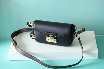 Top Quality Swing Monogram Black For Women,  Shoulder And Crossbody Bags 24cm/9.4in Top Quality M20393