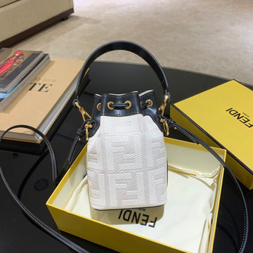 Top QualityTop Quality Mon Tresor White Canvas For Women, Women’s Handbags, Shoulder And Crossbody Bags 7.1in/18cm FF 8BS010