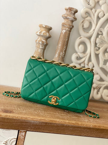CHLLarge Top Qualityap Green Bag For Women 23cm/9in