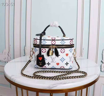 Top Quality Vanity PM Bag Game On Monogram Canvas White By Nicolas Ghesquiere For Women, WomenÂs Handbags, Shoulder And Crossbody 7.5in/19cm Top Quality M57458
