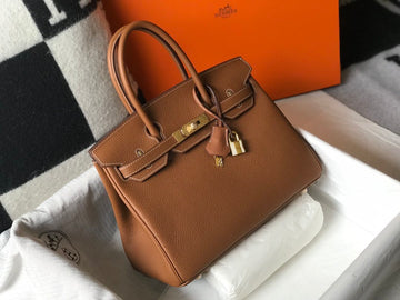 Top Quality Birkin Brown Epsom Gold Hardware Bag For Women, Handbags, Shoulder Bags 30cm/12in