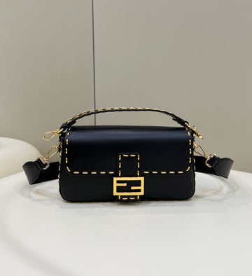 FI Mon Baguette MeTop Qualityum Black Bag For Woman 28cm/11in