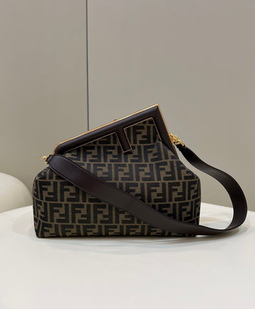 Top QualityTop Quality Top QualityTop Qualityrst Small Brown Canvas For Women, Women’s HandBags, Shoulder And Crossbody Bags 10in/26cm FF 8BP129