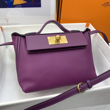 Top Quality 24/24 Mini Evercolor Swift Purple For Women, WomenÂs Handbags, Shoulder Bag 8.2in/21cm