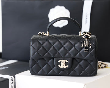 CHLMini Top Qualityapbag With Top Handle Black For Women 7.8in/20cm