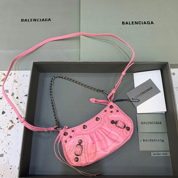 Top Quality Le Cagole Mini Bag With Chain In Pink, For Women,  Bags 8.2in/21cm